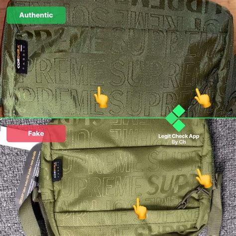 supreme sling bag fake vs real|is your supreme bag real.